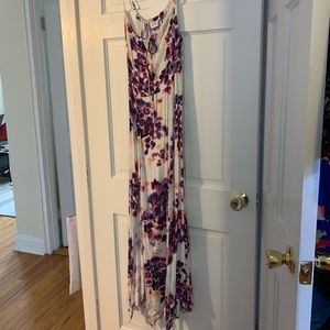 White Boho Floral Maxi Dress